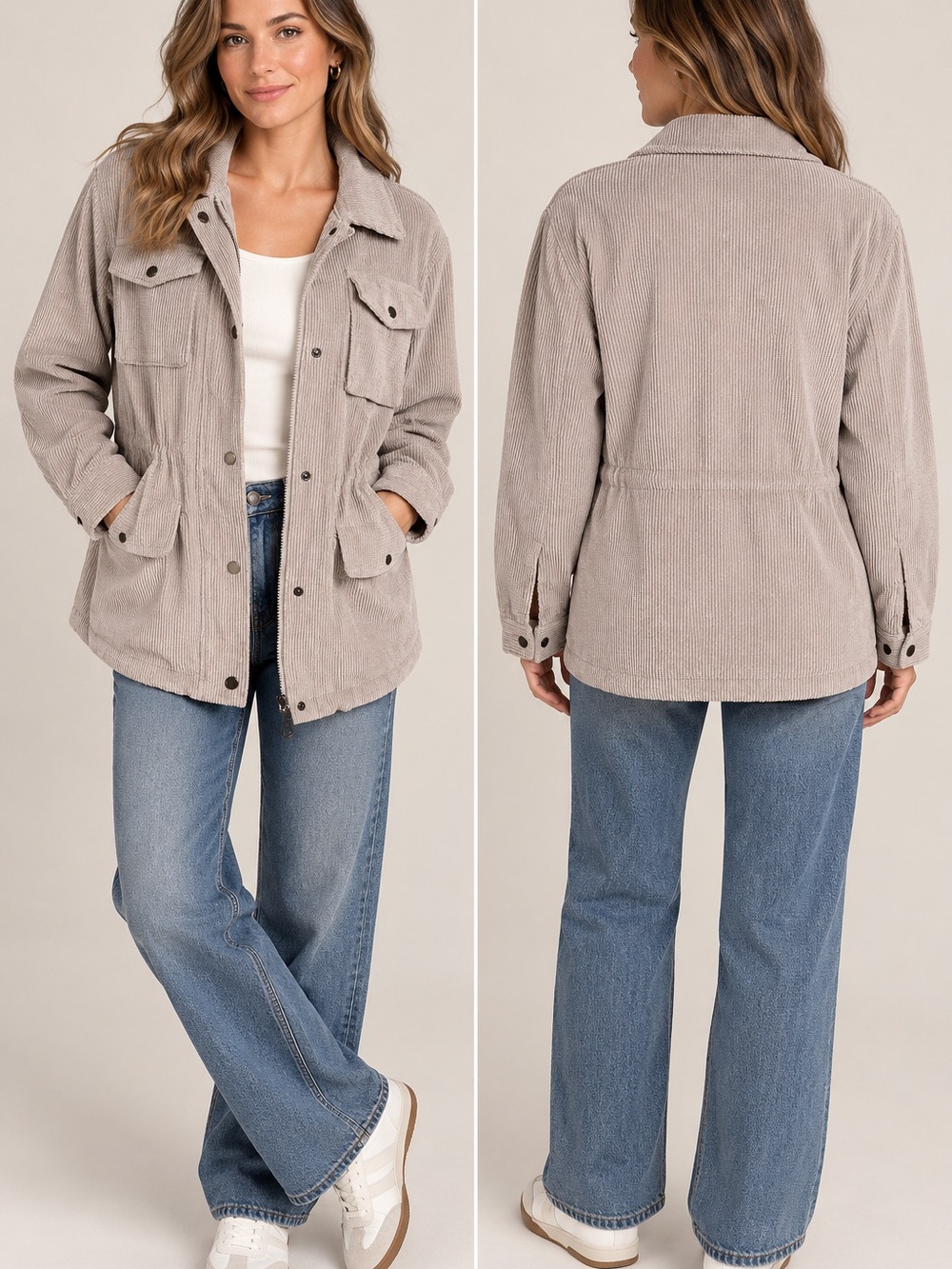 Stoosh Corduroy Utility Jacket
Size Small